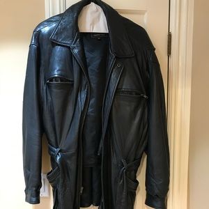 Tannery West  Men’s black leather jacket